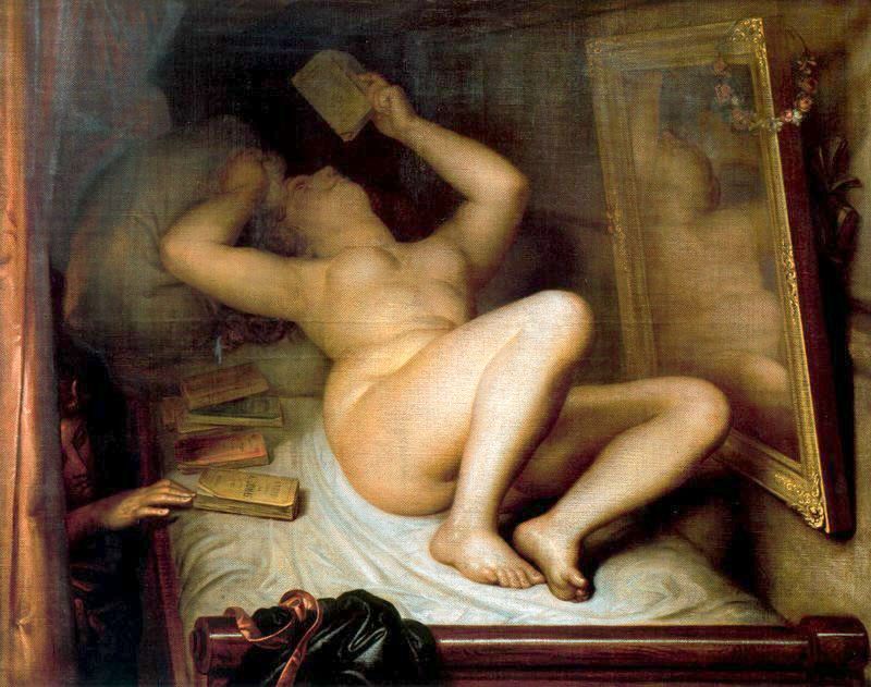 La Liseuse de romans by Antoine Wiertz, 1853